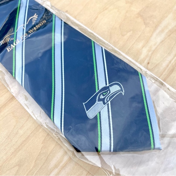 Seattle Seahawks Tie NFL Licensed Neck Ties Eagles Wings 12th Man NWT - Picture 3 of 8